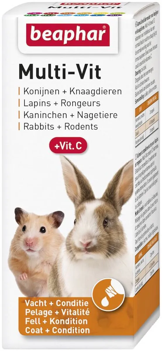 Beaphar Multi-Vit Konijnen & Knaagdieren 50ml