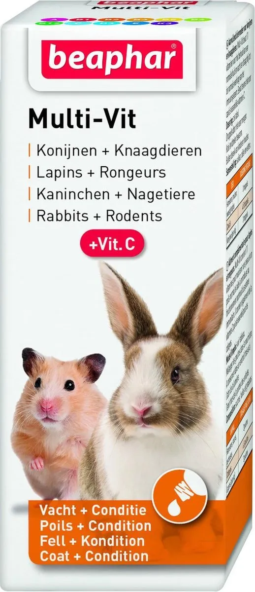 Beaphar Multi-Vit Konijnen & Knaagdieren 50ml