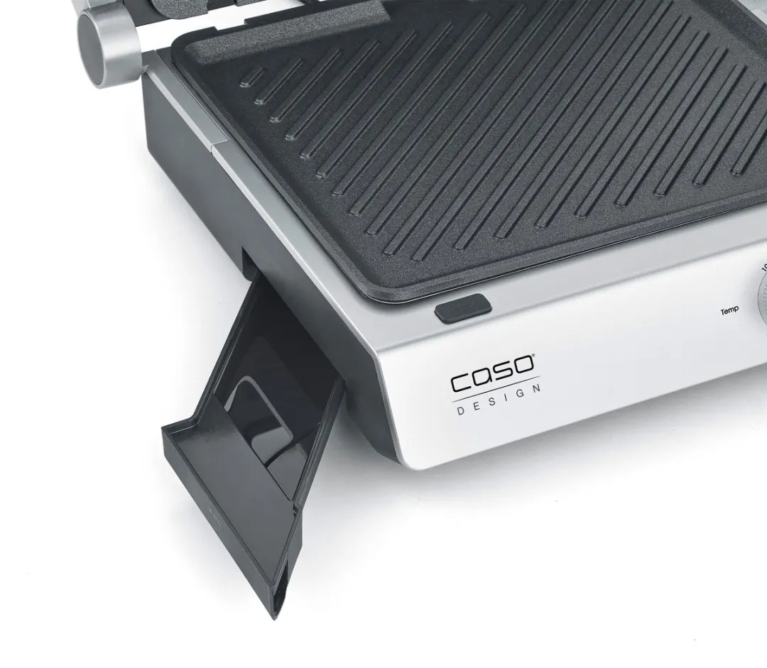 CASO SteakChef 2837 Elektrische Dubbele Contactgrill - 2400W - Zilver