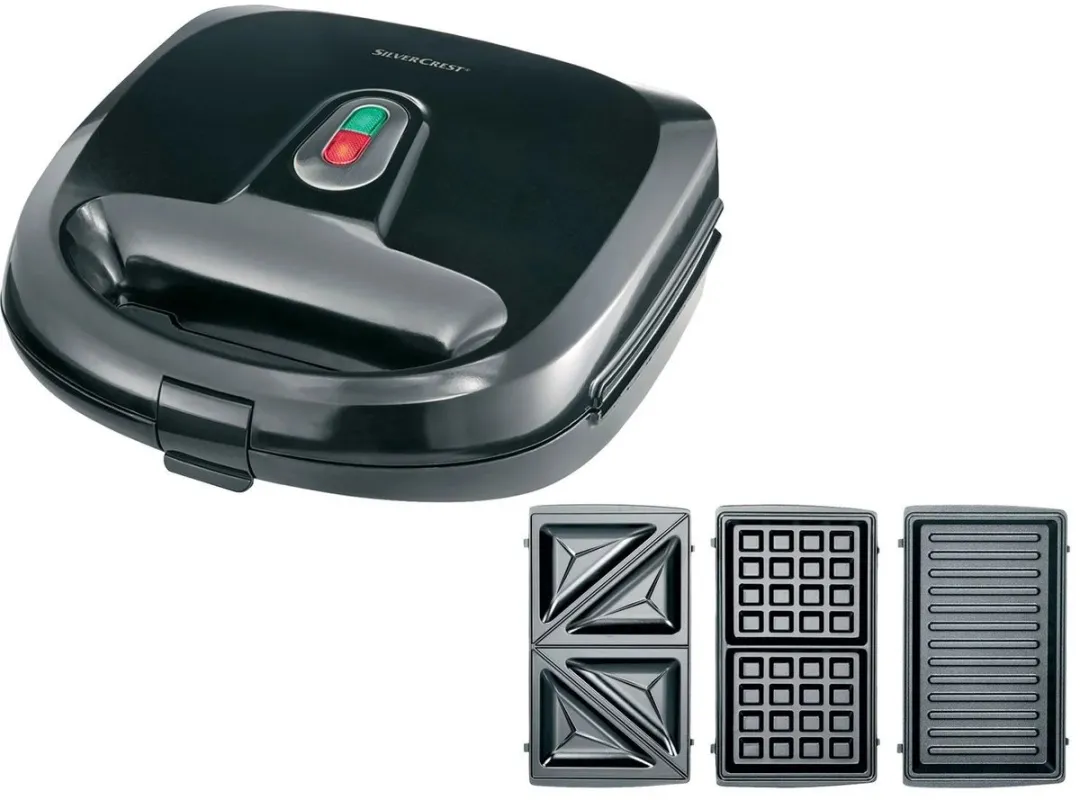 SILVERCREST 3-in-1 Tosti ijzer - Zwart 750W