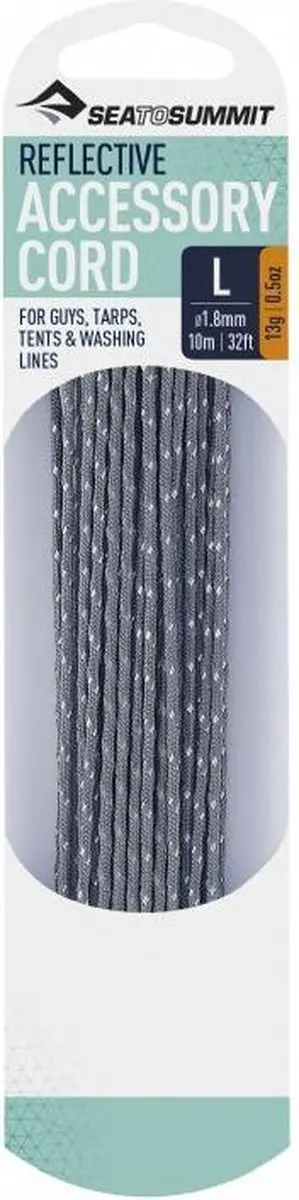 Sea to Summit Reflective Accessory Cord Tentlijn 1,8mm/10m grijs