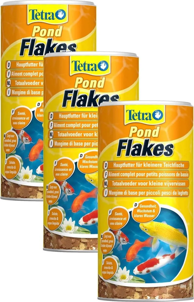 Tetra Pond Flakes Vijvervoer - 3x1L