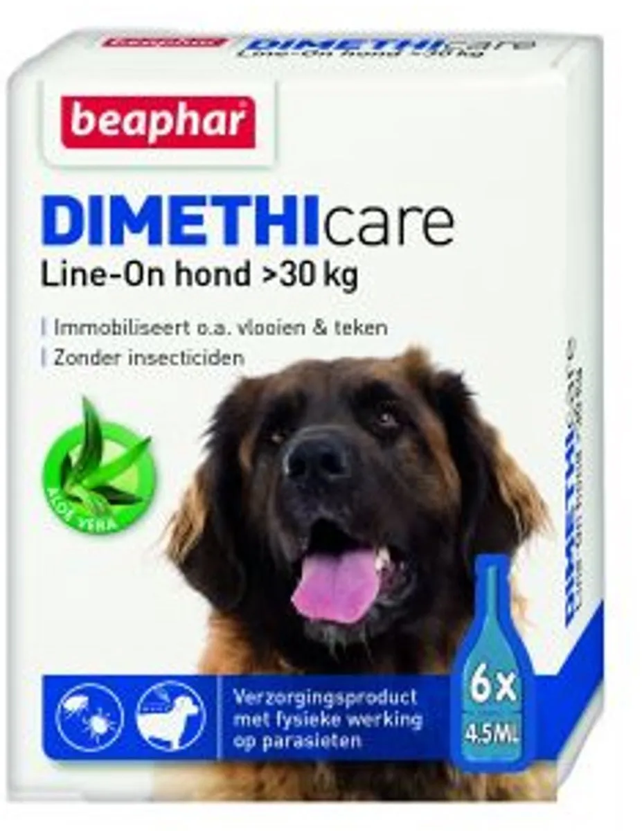 Beaphar Dimethicare Line-on Hond 15-30kg - 6 Pipetten