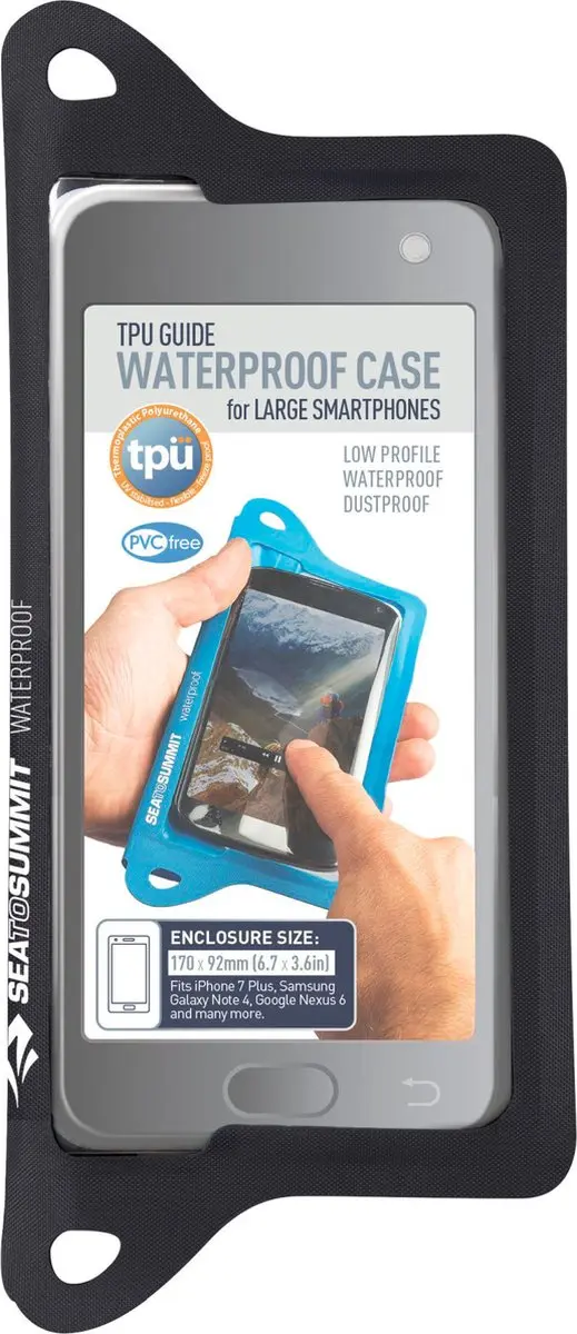 Sea to Summit TPU Guide XL Waterdichte Telefoonhoes - Zwart - afbeelding 5 van 5