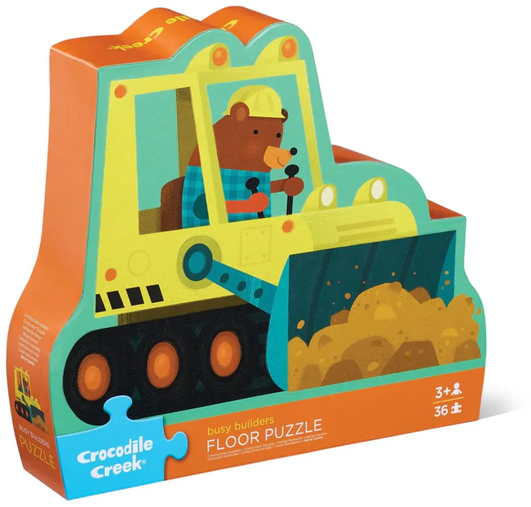 Crocodile Creek Vloerpuzzel Busy Builders 36 Stuks - Multi