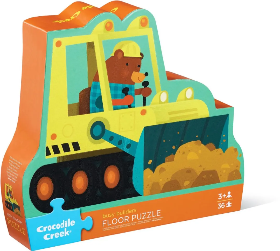 Crocodile Creek Vloerpuzzel Busy Builders 36 Stuks - Multi