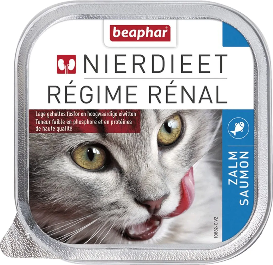 Beaphar Nierdieet Kattenvoer Zalm - 16x100g