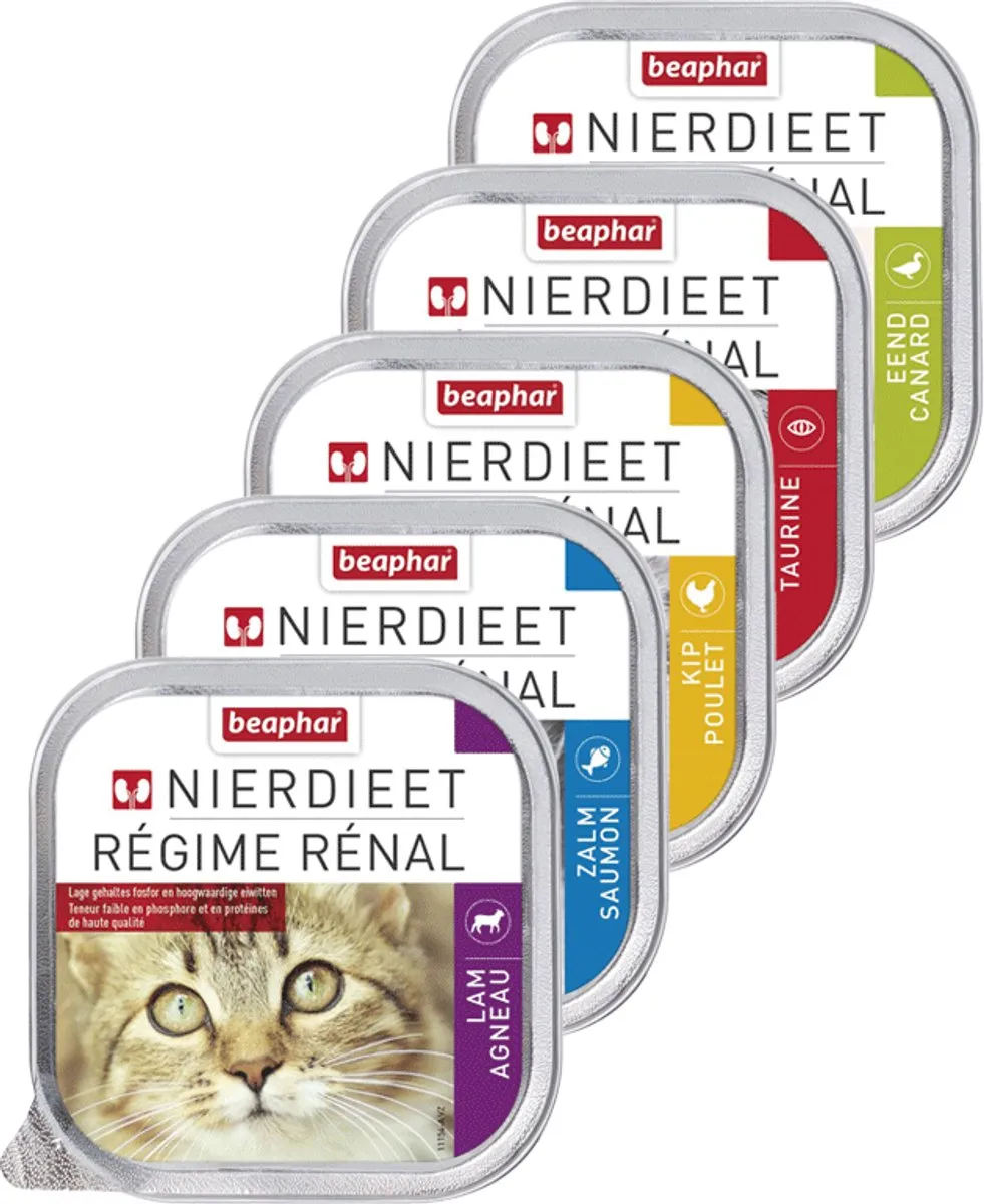 Beaphar Nierdieet Kattenvoer Zalm - 16x100g