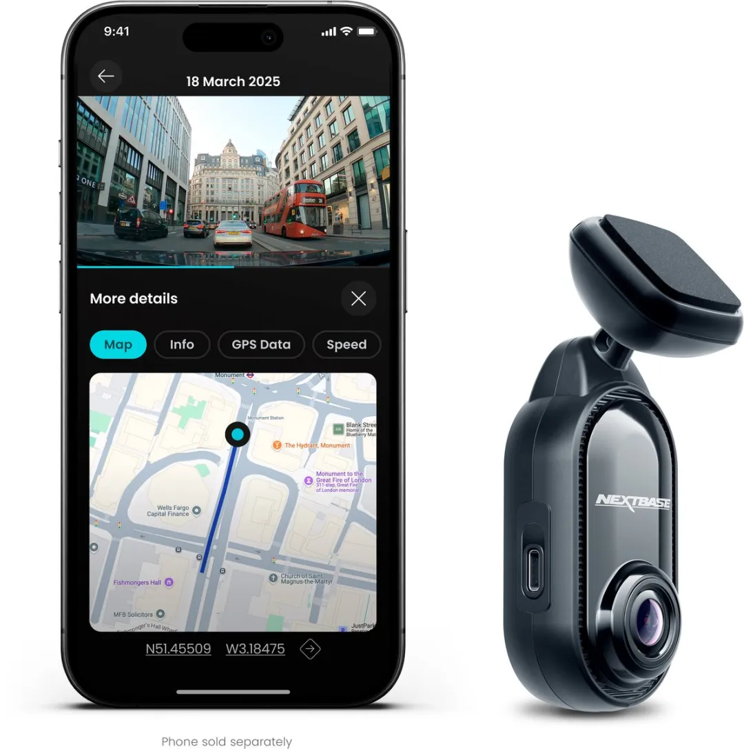 Nextbase Piqo 2K Dashcam NBPIQO2 - 1440p - 145° - Zwart