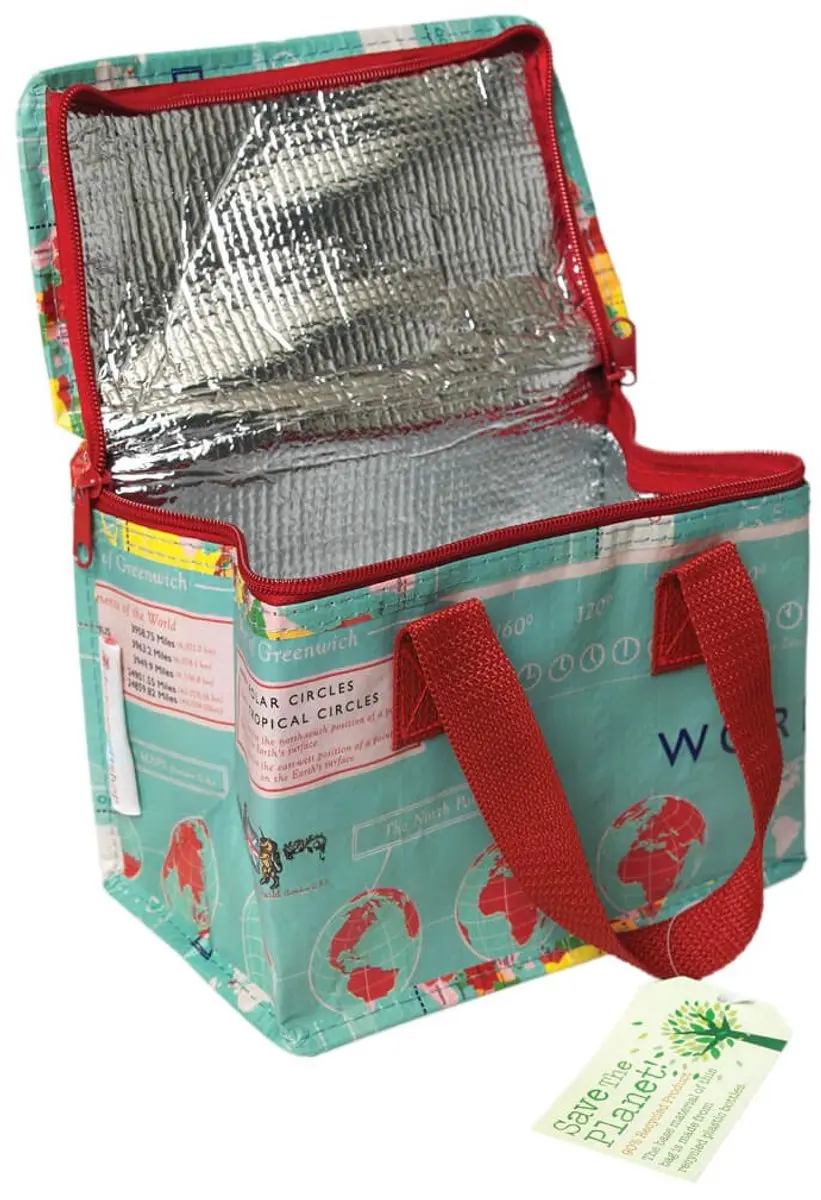 Rex London Vintage World Map Lunchtas - afbeelding 2 van 6