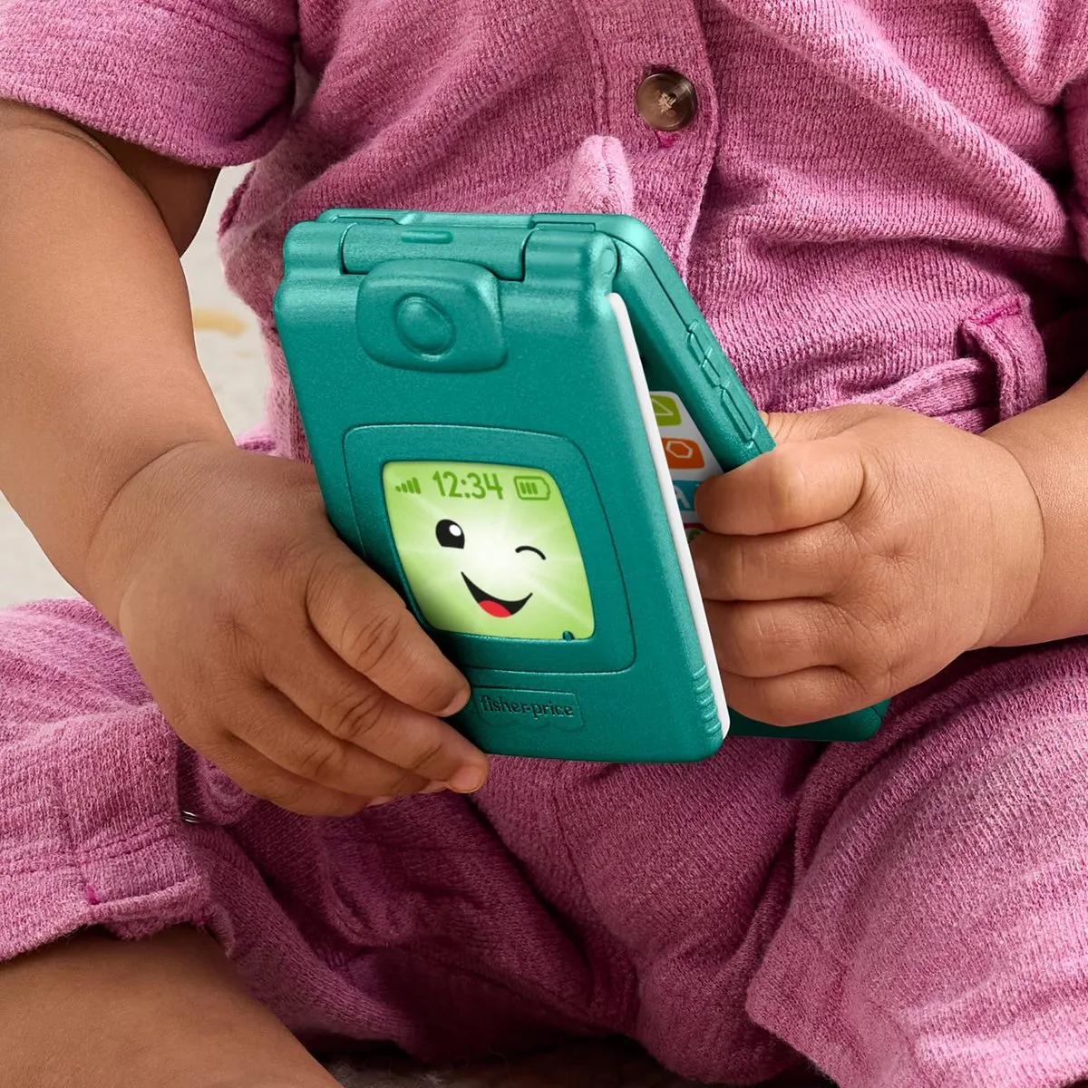 Fisher-Price Lachen & Leren Klaptelefoon JMM31 - Groen - afbeelding 6 van 6