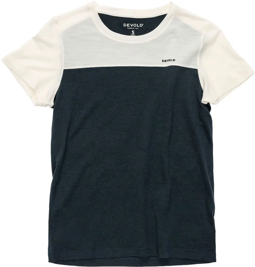 Devold Of Norway Classic Linear T-shirt Met Korte Mouwen Blauw M Vrouw