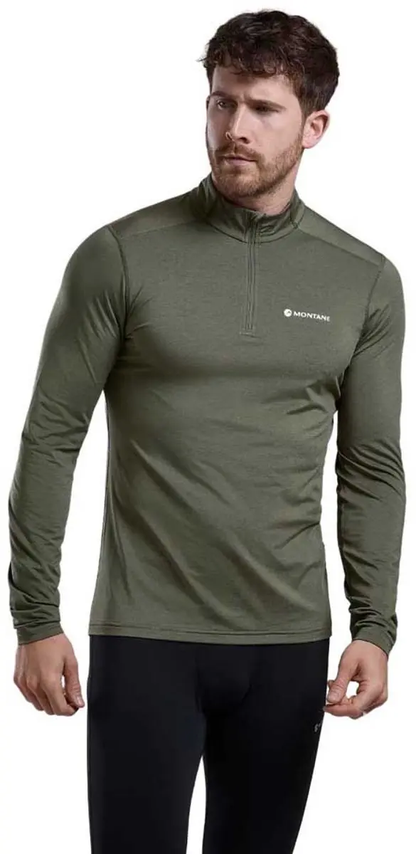 Montane Dart Xt Half Zip T-shirt Met Lange Mouwen Groen XL Man