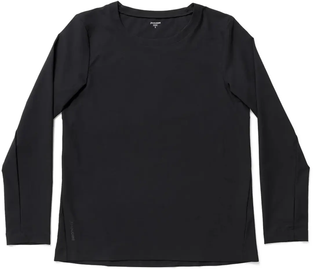 Houdini Cover Crew T-shirt Met Lange Mouwen Zwart L Vrouw