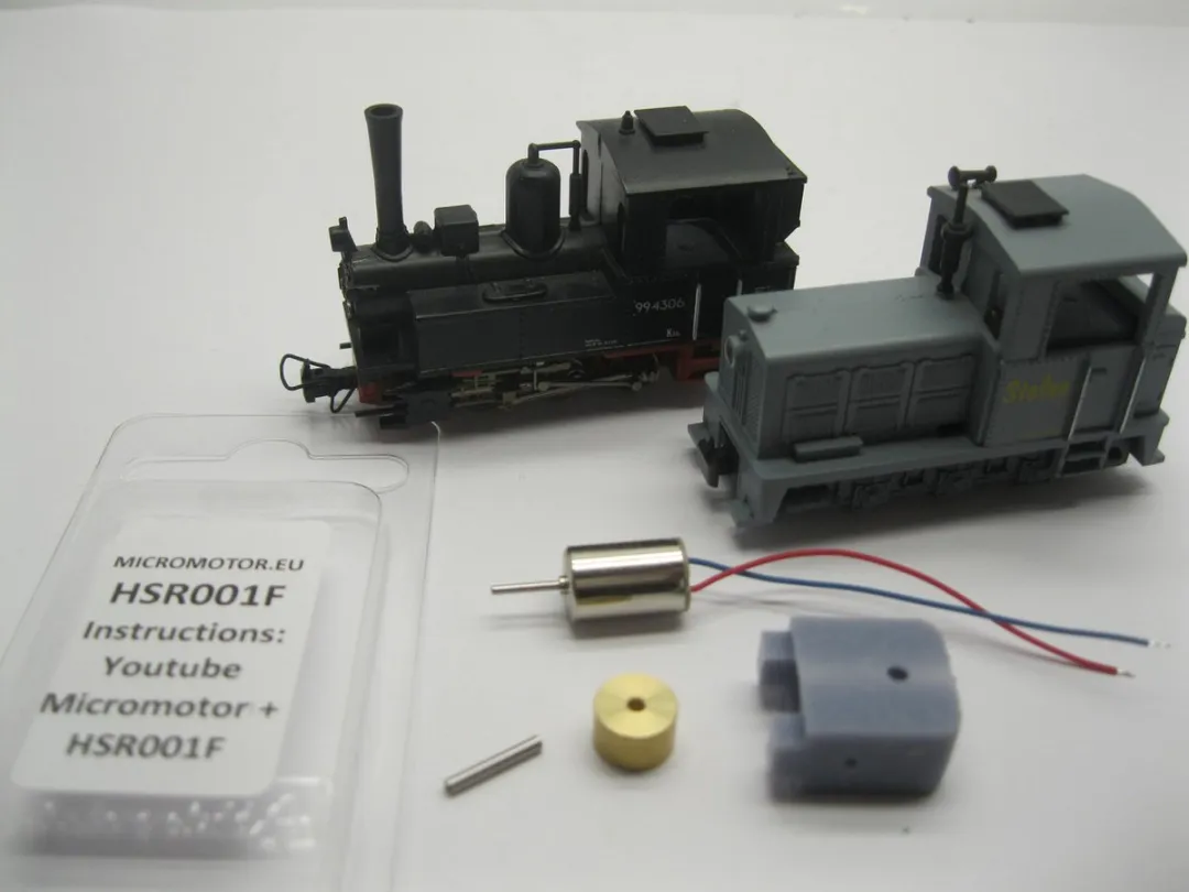 Roco HSR001F Micromotor Ombouwset H0e - Grijs/Zwart