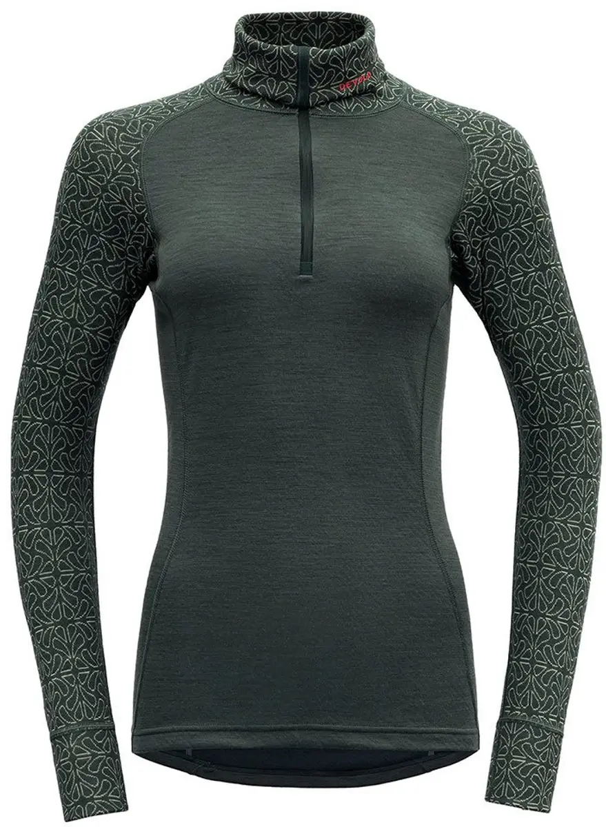 Devold Of Norway Duo Active Merino 205 Half Rits Lange Mouw T-shirt Groen M Vrou