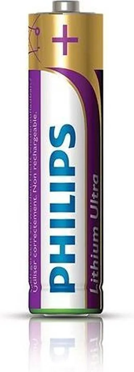 Philips AAA Lithium Ultra Batterijen 1100mAh - 4 Stuks