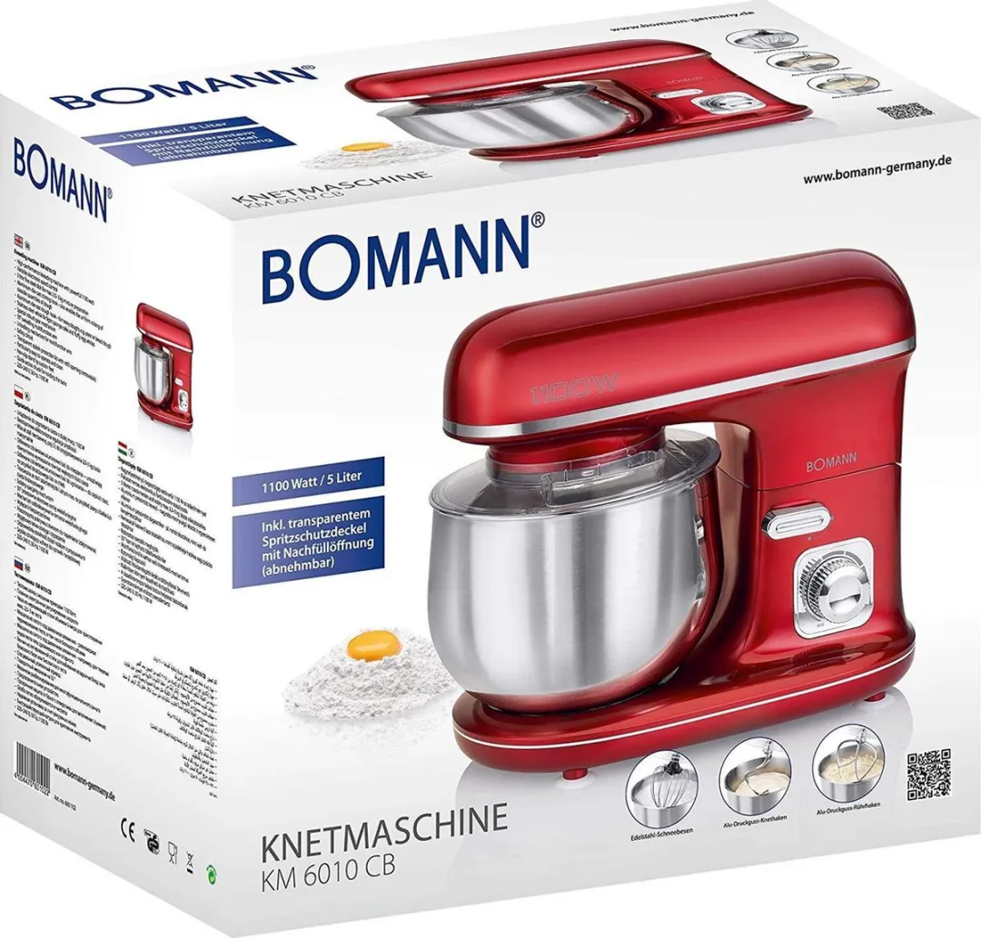 Bomann KM 6010 CB Keukenmachine 1100W - 5L - Rood