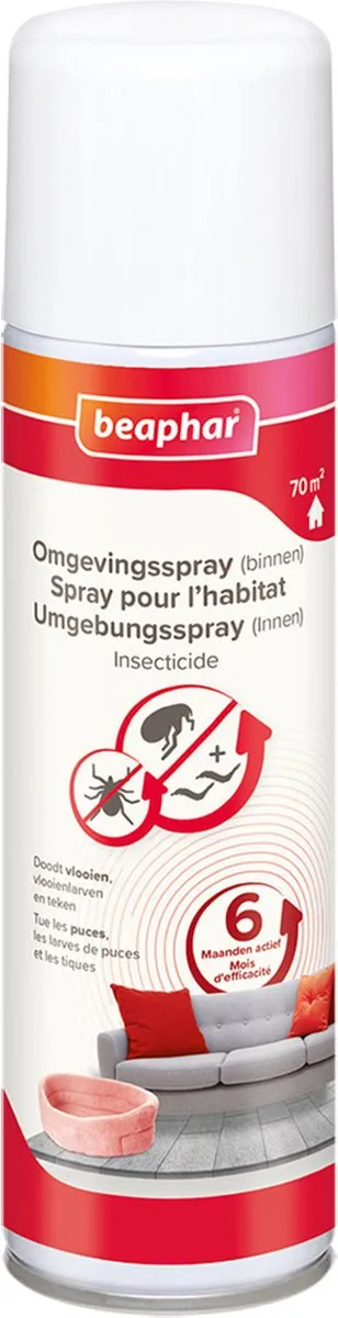 Beaphar Omgevingsspray Hond/Kat Vlooien & Teken 250ml