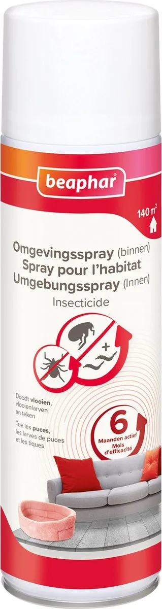Beaphar Omgevingsspray Hond/Kat Vlooien & Teken 250ml