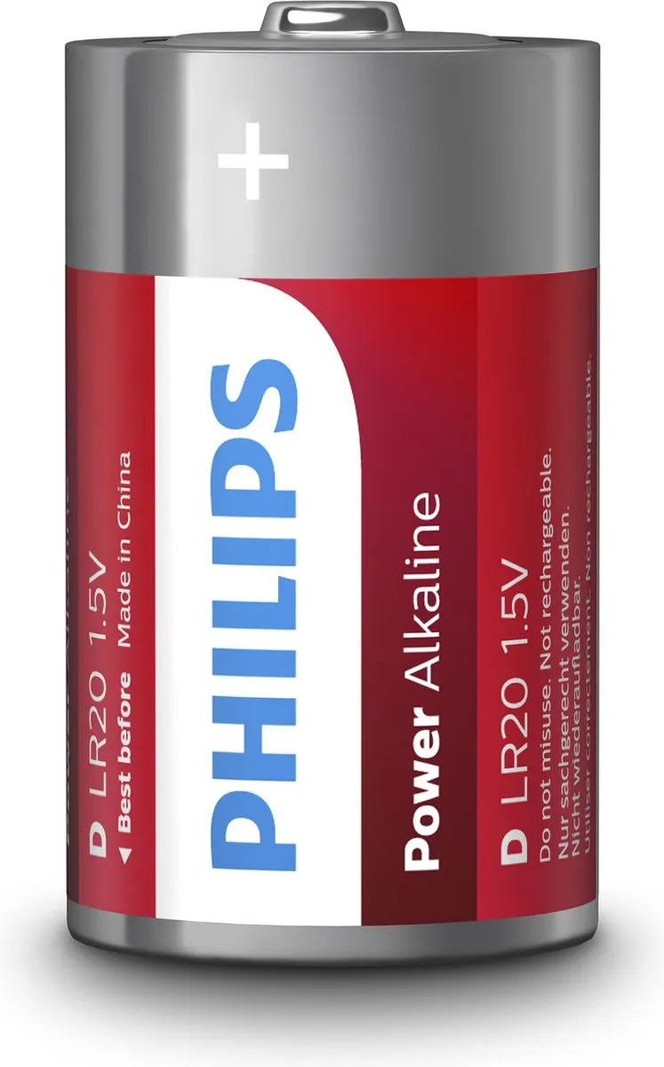 Philips LR20P2B D Batterijen - 2 Stuks