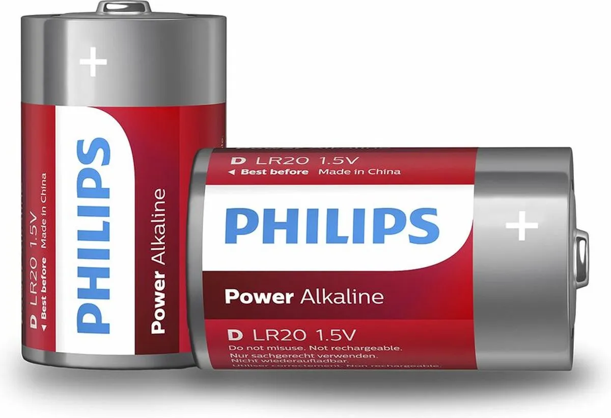 Philips LR20P2B D Batterijen - 2 Stuks