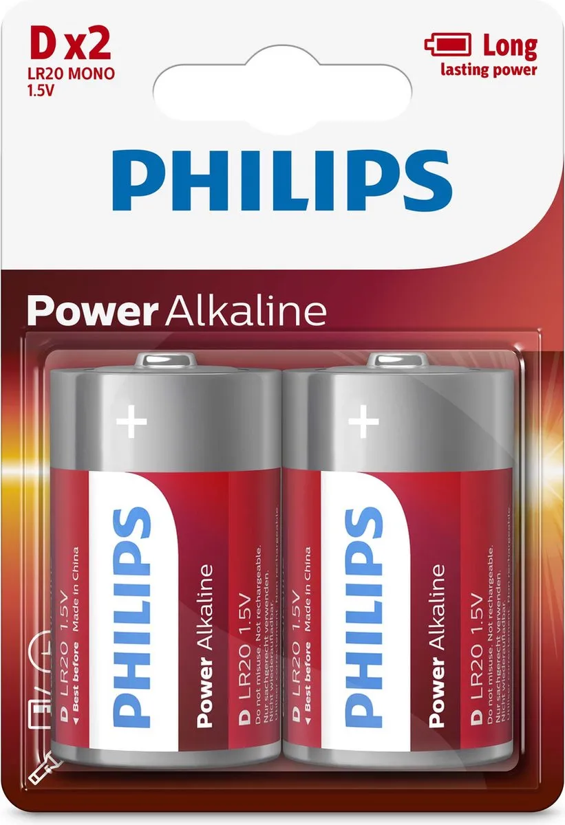 Philips LR20P2B D Batterijen