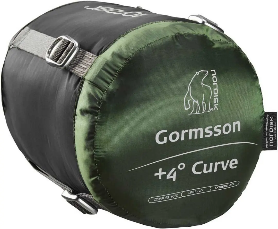 Nordisk Gormsson +4° Curve Slaapzak XL - Zwart/Groen - afbeelding 3 van 6