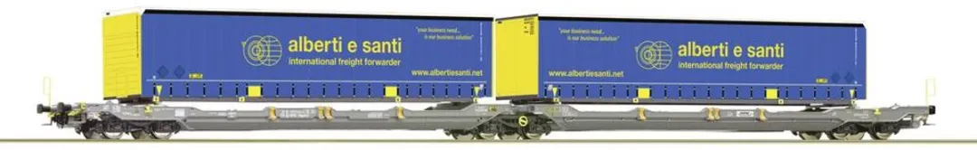 Roco 6600137 Platte Wagen DC Hupac