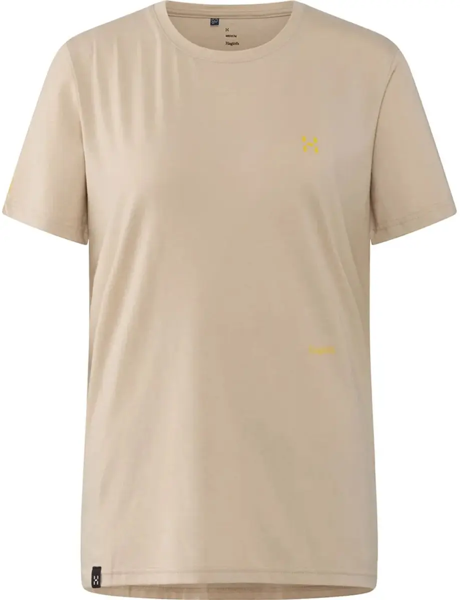 Haglofs Outsiders Graphic T-shirt Met Korte Mouwen Beige XL Vrouw