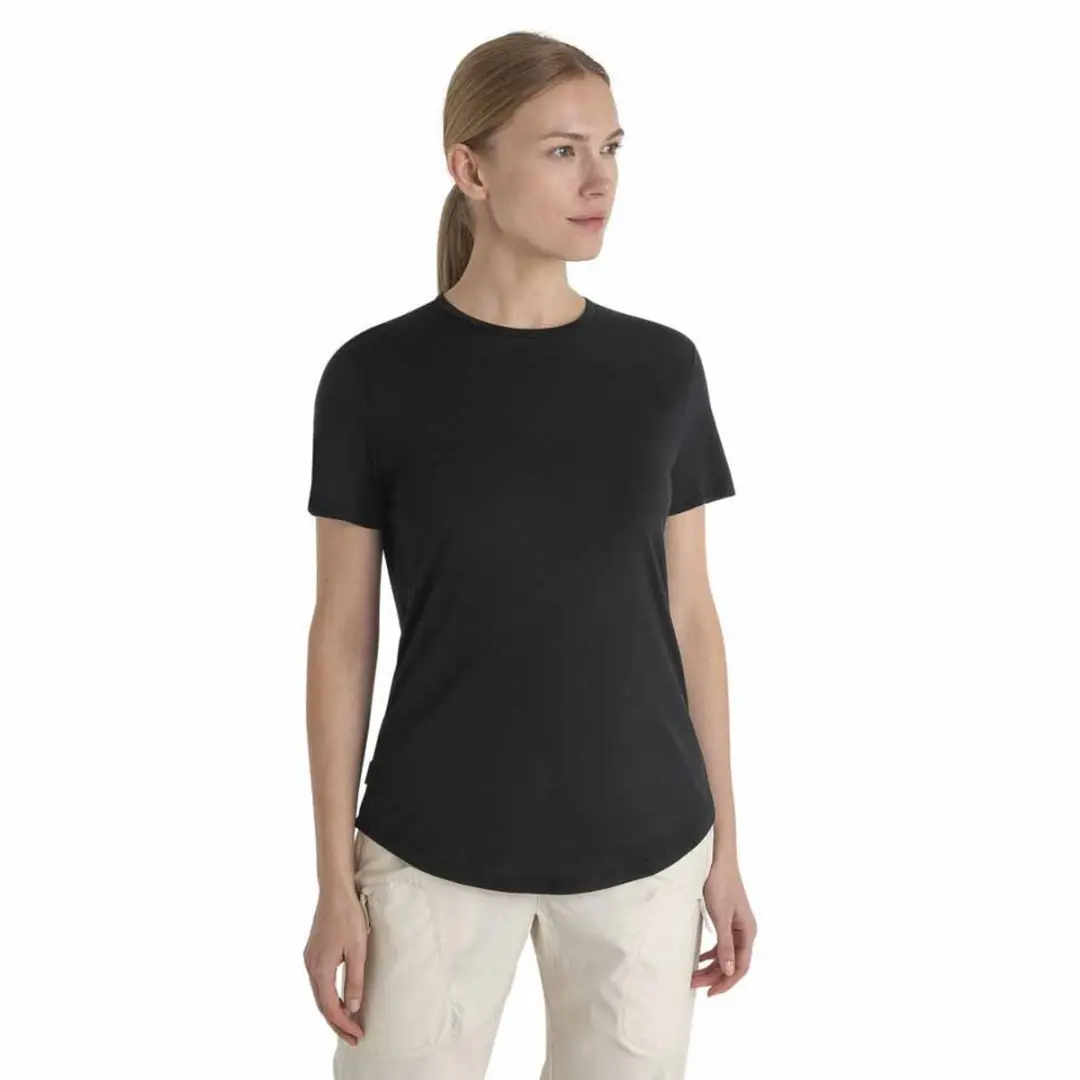 Icebreaker Merino 125 Cool-lite Sphere Iii T-shirt Met Korte Mouwen Zwart M Vrou