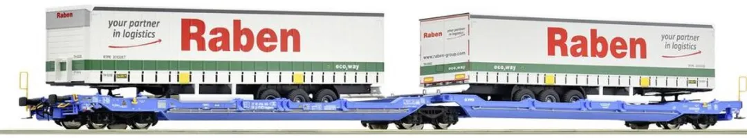 Roco H0 Dubbeltasje-Gelede Wagon VTG T3000e