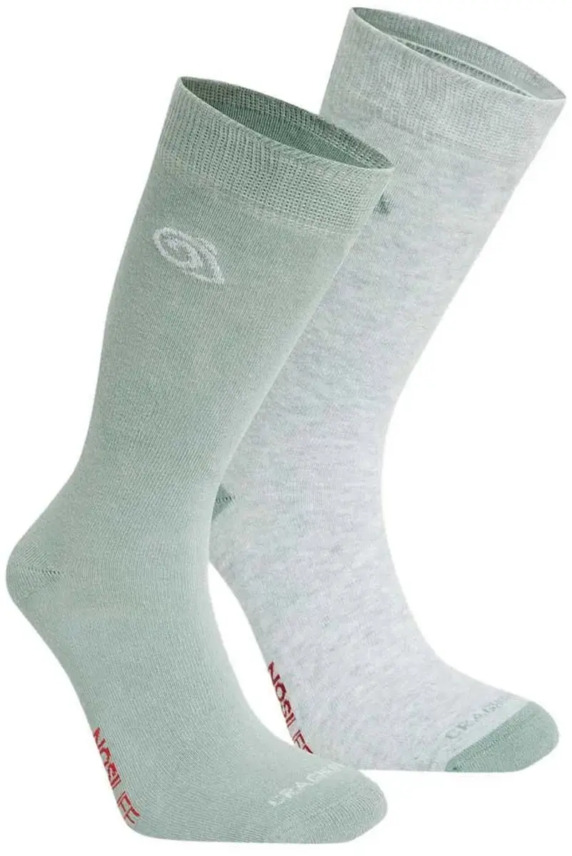 Craghoppers Nosilife Twin Pack Half Lange Sokken Grijs EU 43-47