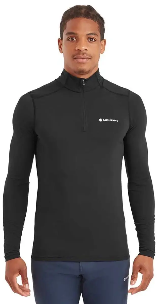 Montane Dart Xt Half Rits Lange Mouw T-shirt Zwart S Man