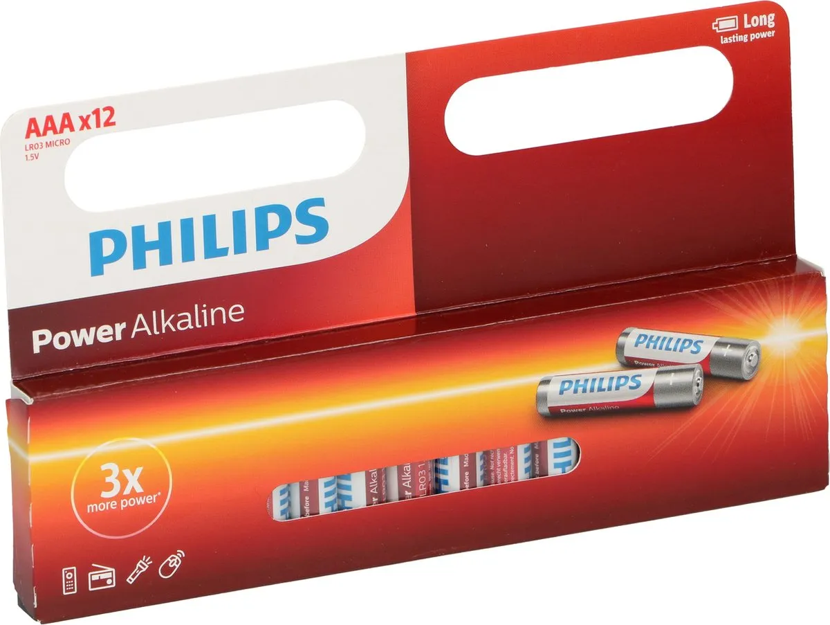 Philips AAA Batterijen 1500mAh