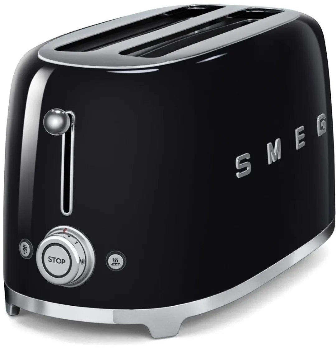Smeg TSF02BLEU Broodrooster 1500W - 2x4 - Zwart