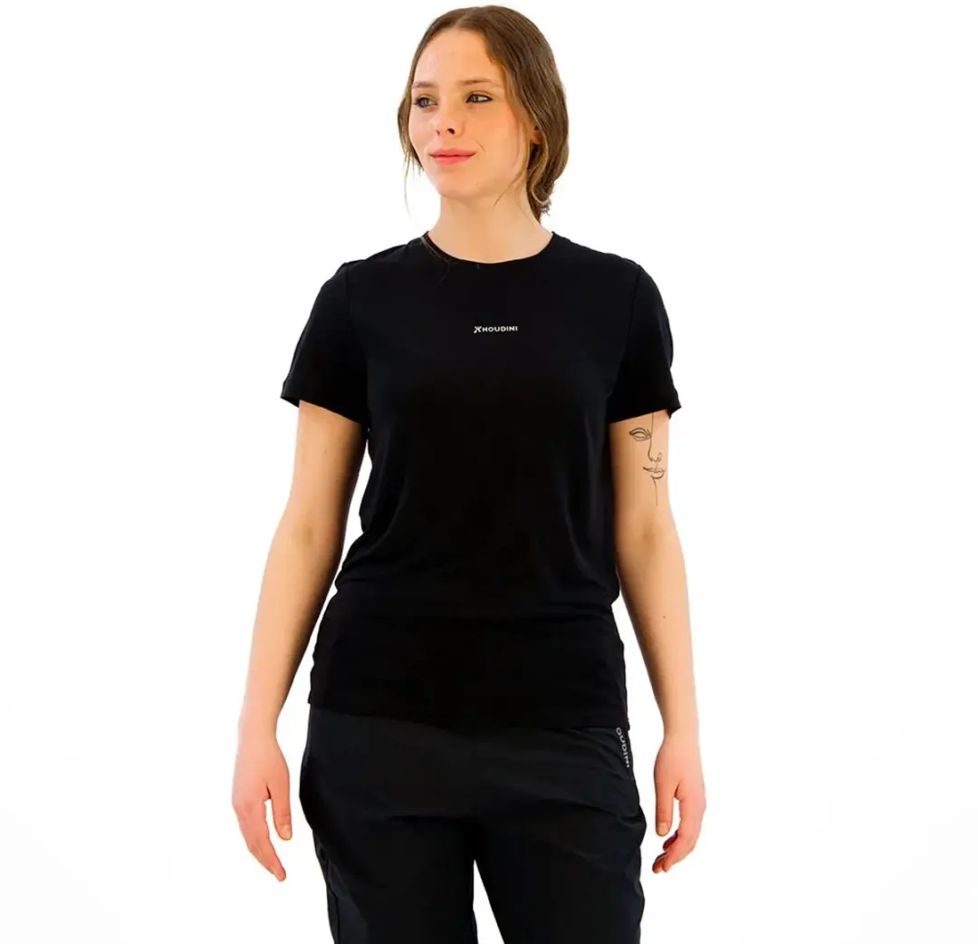 Houdini Tree Message T-shirt Met Korte Mouwen Zwart XS Vrouw
