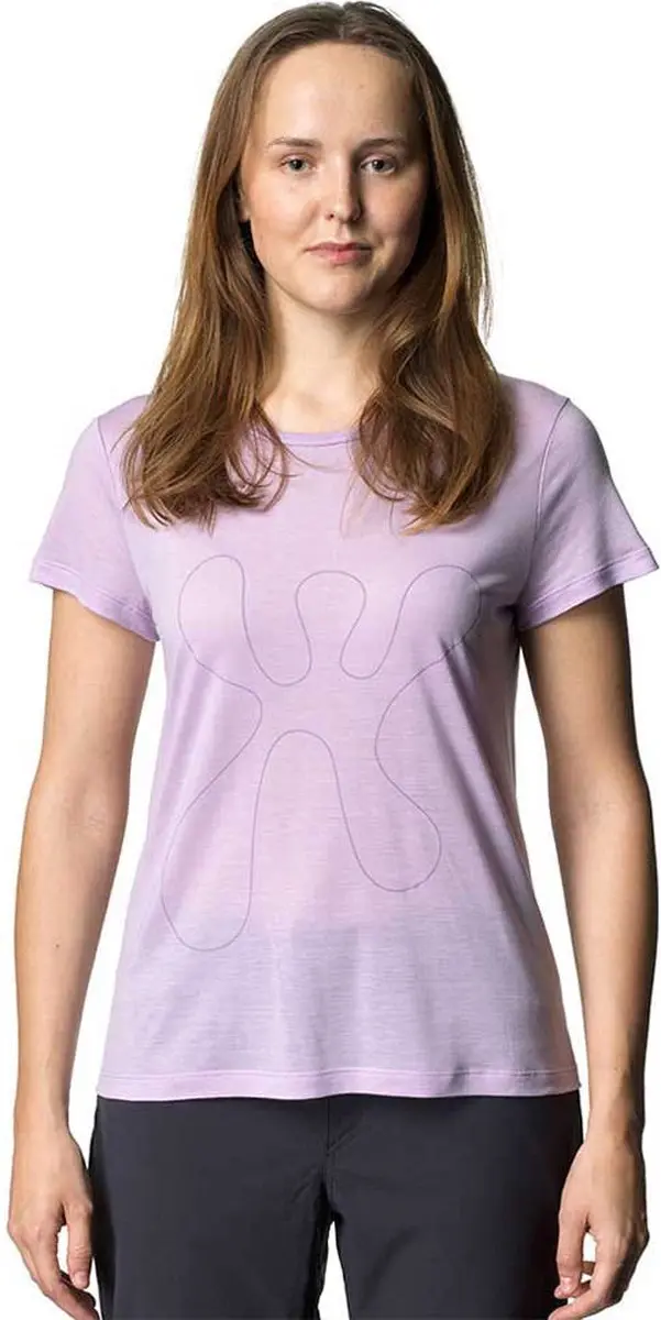 Houdini Tree Message T-shirt Met Korte Mouwen Paars M Vrouw