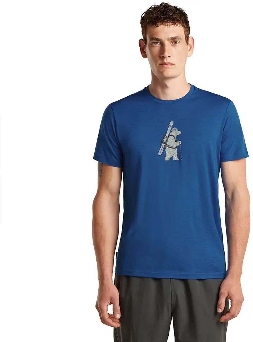 Icebreaker 150 Tech Lite Bear Tour T-shirt Met Korte Mouwen Blauw M Man