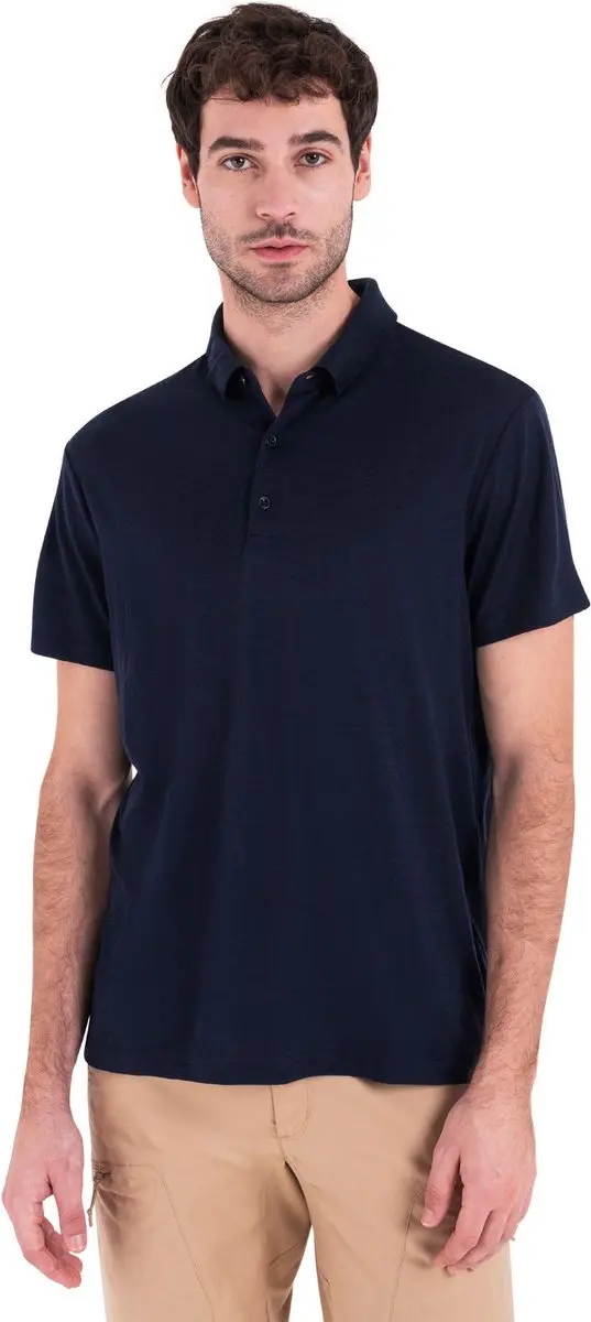 Icebreaker Merino 150 Tech Lite III SS Polo - Midnight Navy - afbeelding 5 van 6