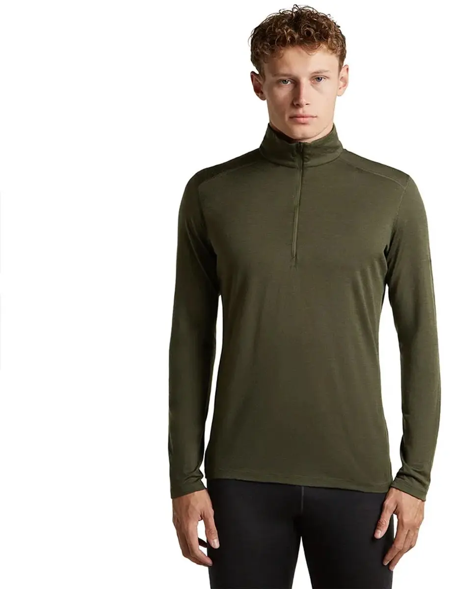 Icebreaker 200 Oasis Half Rits Lange Mouw T-shirt Groen L Man