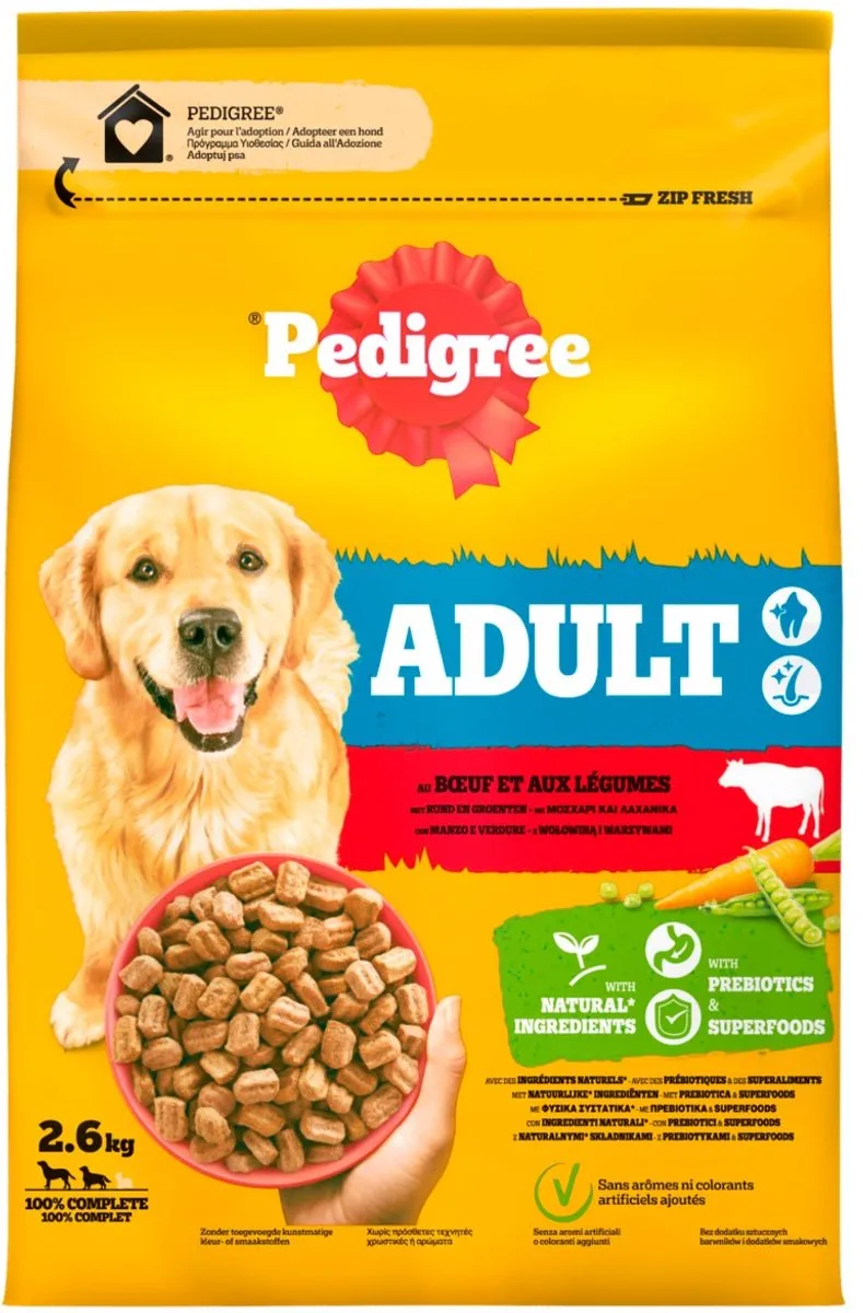 Pedigree Adult Rund Groente Hondenvoer 2,6 kg