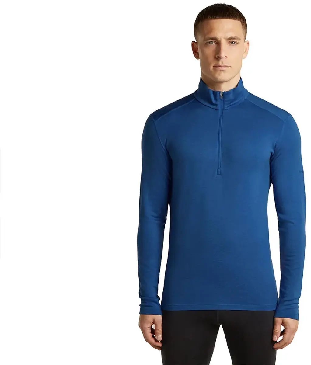 Icebreaker 260 Tech Half Rits Lange Mouw T-shirt Blauw L Man