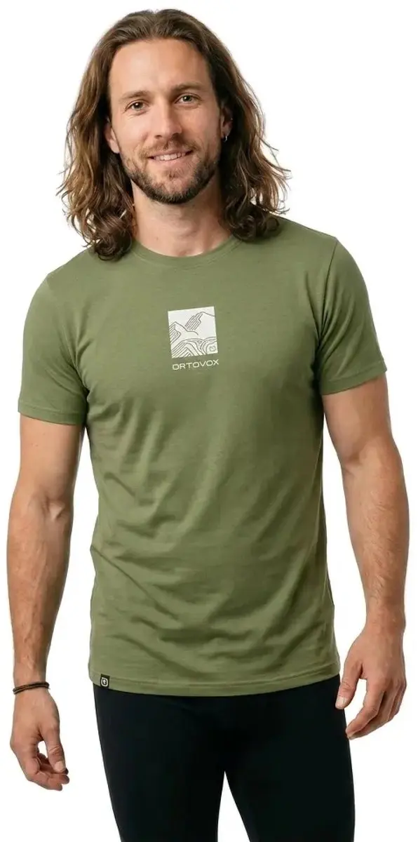 Ortovox 120 Cool Tec Abstract T-shirt Met Korte Mouwen Groen M Man