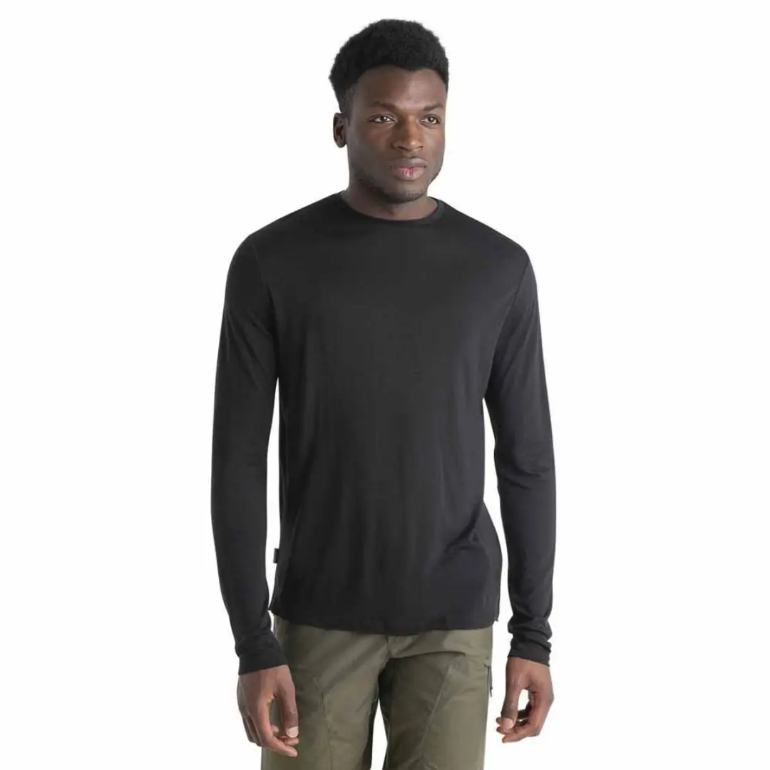 Icebreaker Merino 125 Cool-lite Sphere Iii T-shirt Met Lange Mouwen Zwart 2XL Ma