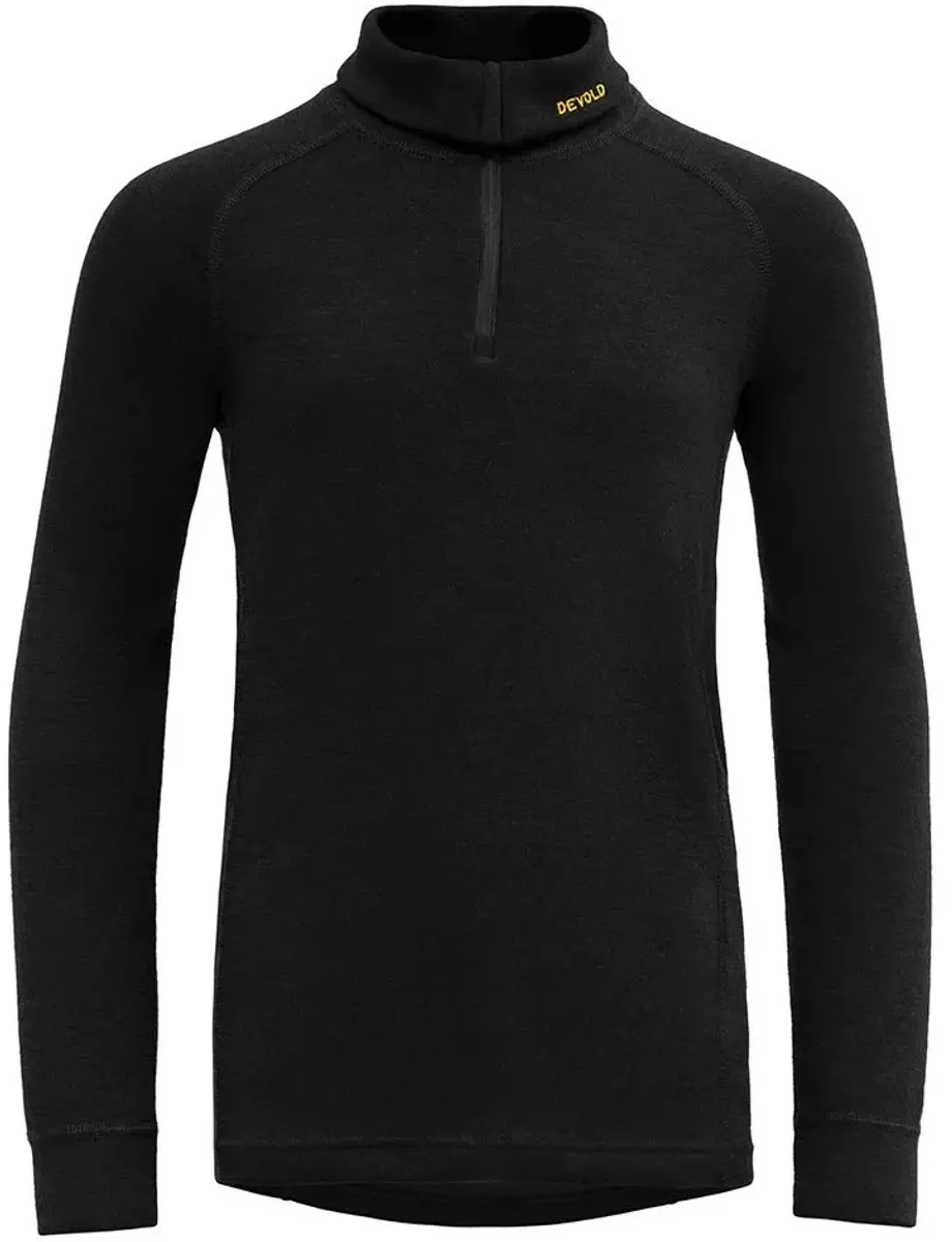 Devold Of Norway Duo Active Merino Half Rits Lange Mouw T-shirt Zwart 16 Years K