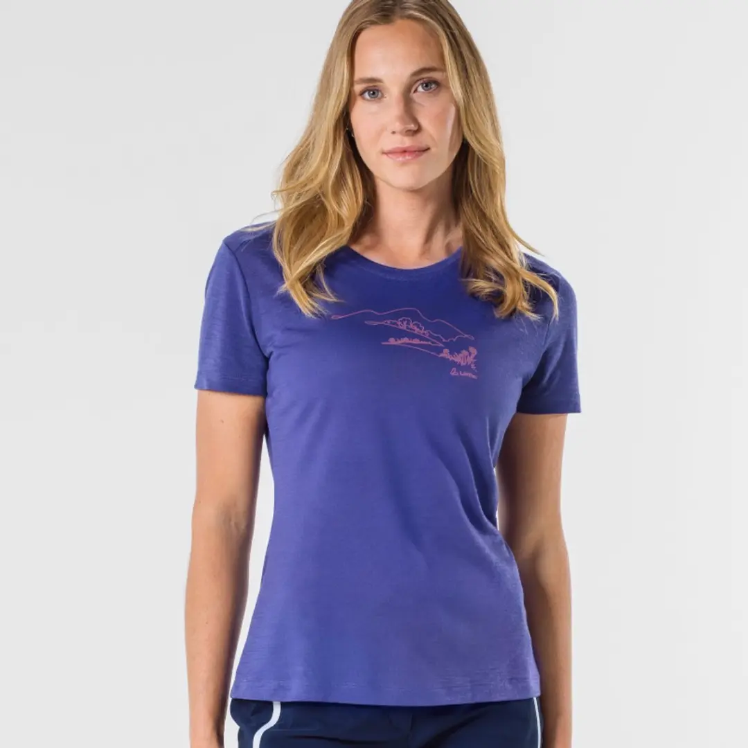 Loeffler shirt korte mouwen W Printshirt Country Merino