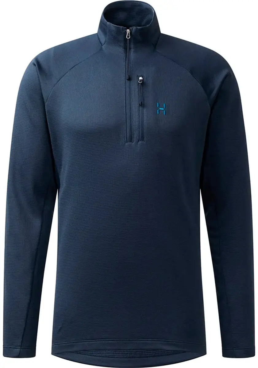 Haglofs Korp Mid Sweatshirt Met Halve Rits Blauw M Man