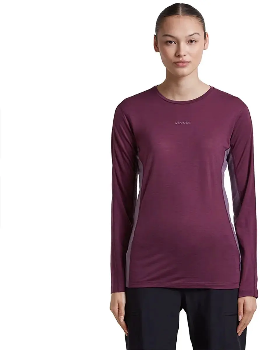 Icebreaker 125 Cl Sphe Block T-shirt Met Lange Mouwen Paars XL Vrouw
