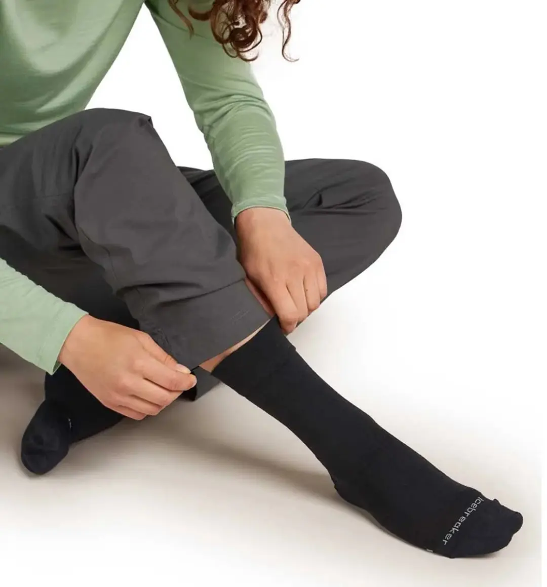 Icebreaker Merino Hike+ Liner Crew Dames Wandelsok - Black S - afbeelding 3 van 4